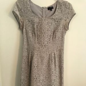 Short grey lace dress